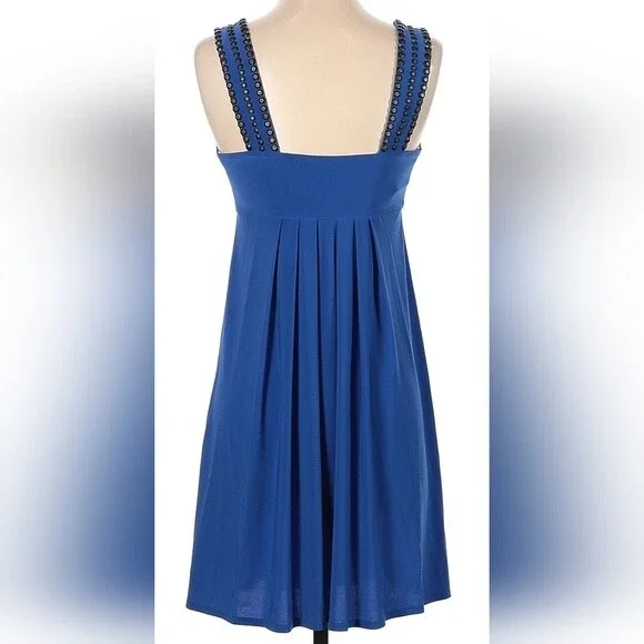 NWT Decode 1.8 Blue Cocktail Dress, Detail on the Bodice and Straps, Size S - Picture 2 of 11